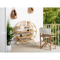 Beliani Boekenkast TUVALU II - Natuurlijk Rotan -Opslag Meubelwinkel e23ebb05034b4253b50ae26fa7499791