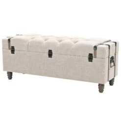 VidaXL Opbergbankenset 112x37x45 Cm Massief Hout En Staal 3-delig -Opslag Meubelwinkel e26271cd586441afb071fab195f92bcc