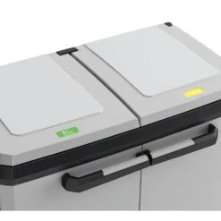 Keter Split Premium Recycling Kliko - Vuilbakken Buiten - 2x110L -Opslag Meubelwinkel e2d921076684444082ce9b04ec6cc6ba