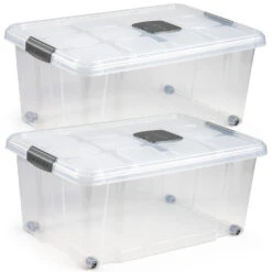 Forte Plastics Opslagbak - 36 L - Organizer Met Deksel - 59 X 40 Cm -Opslag Meubelwinkel e95c1b117e1a4c738d2b22440537c54c