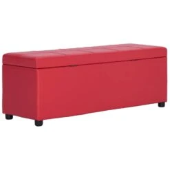 VidaXL Bankje Met Opbergvak 116 Cm Kunstleer Rood 8 VidaXL Bankje Met Opbergvak 116 Cm Kunstleer Rood -Opslag Meubelwinkel eddb841b52194a9790b141ed75f0b0f1
