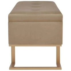 VidaXL Bankje Met Opbergvak 105 Cm Fluweel Beige -Opslag Meubelwinkel ef7c64732d174e65b81bde36ebe90e4c