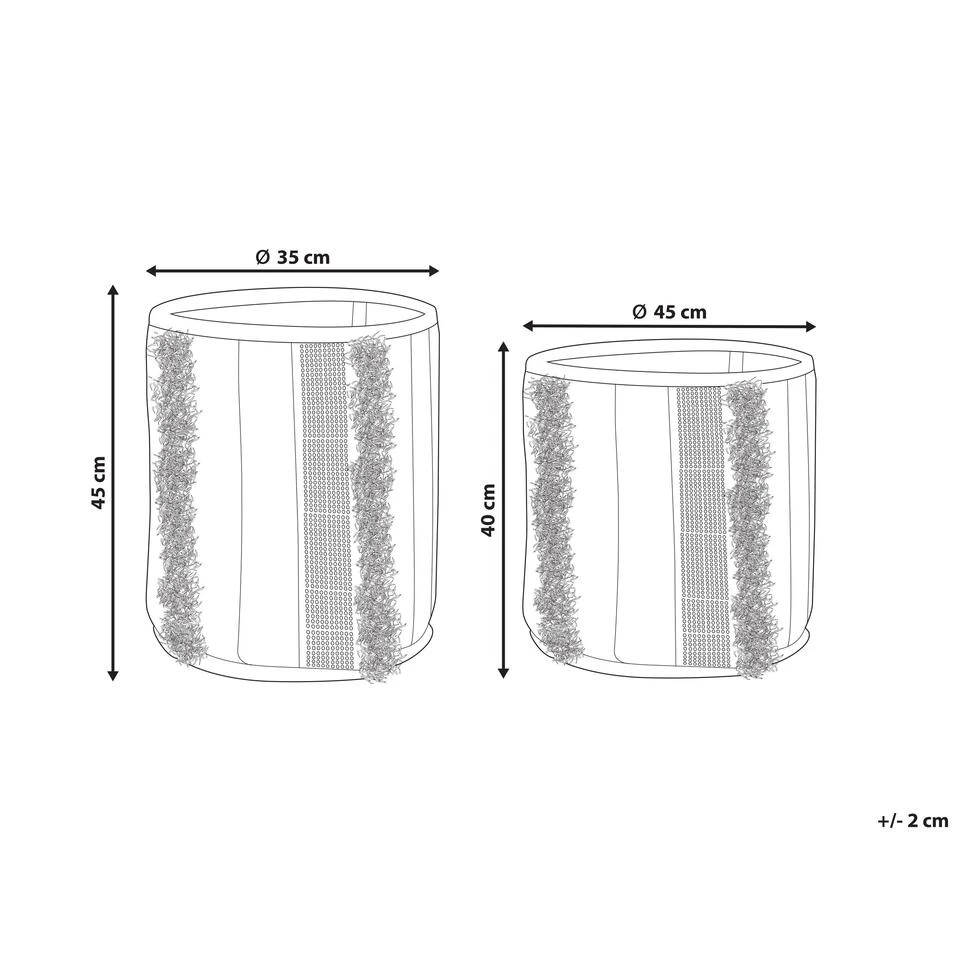 Beliani Mand KOTKAI - Beige Katoen 4 Beliani Mand KOTKAI - Beige Katoen - Afbeelding 2