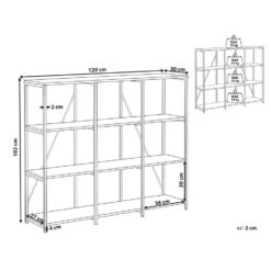 Beliani Boekenkast RHODE - Donkere Houtkleur Vezelplaat -Opslag Meubelwinkel f8ed9ccf97b049d38efb681fe39c40a9