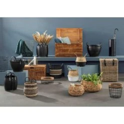 Mand Gijs - Zwart - 35xØ40 Cm -Opslag Meubelwinkel sf 70501312 9050